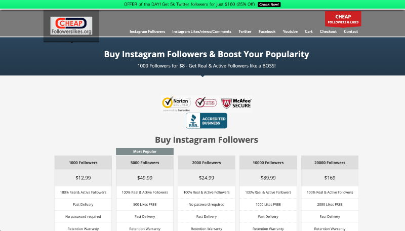 Buy Cheap Followers Likes (BCFL)